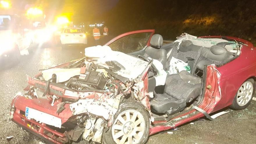 Cuatro heridos en un accidente en la carretera de Cerro Muriano