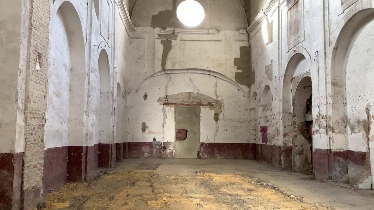 Interior de la antigua iglesia de San Laureano, que será rehabilitada