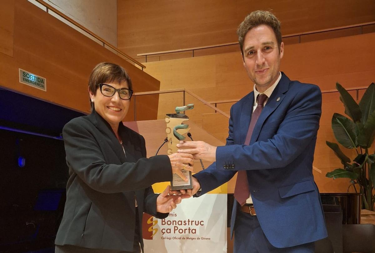 Maria Antònia Bonany amb l'alcalde Jordi Masquef