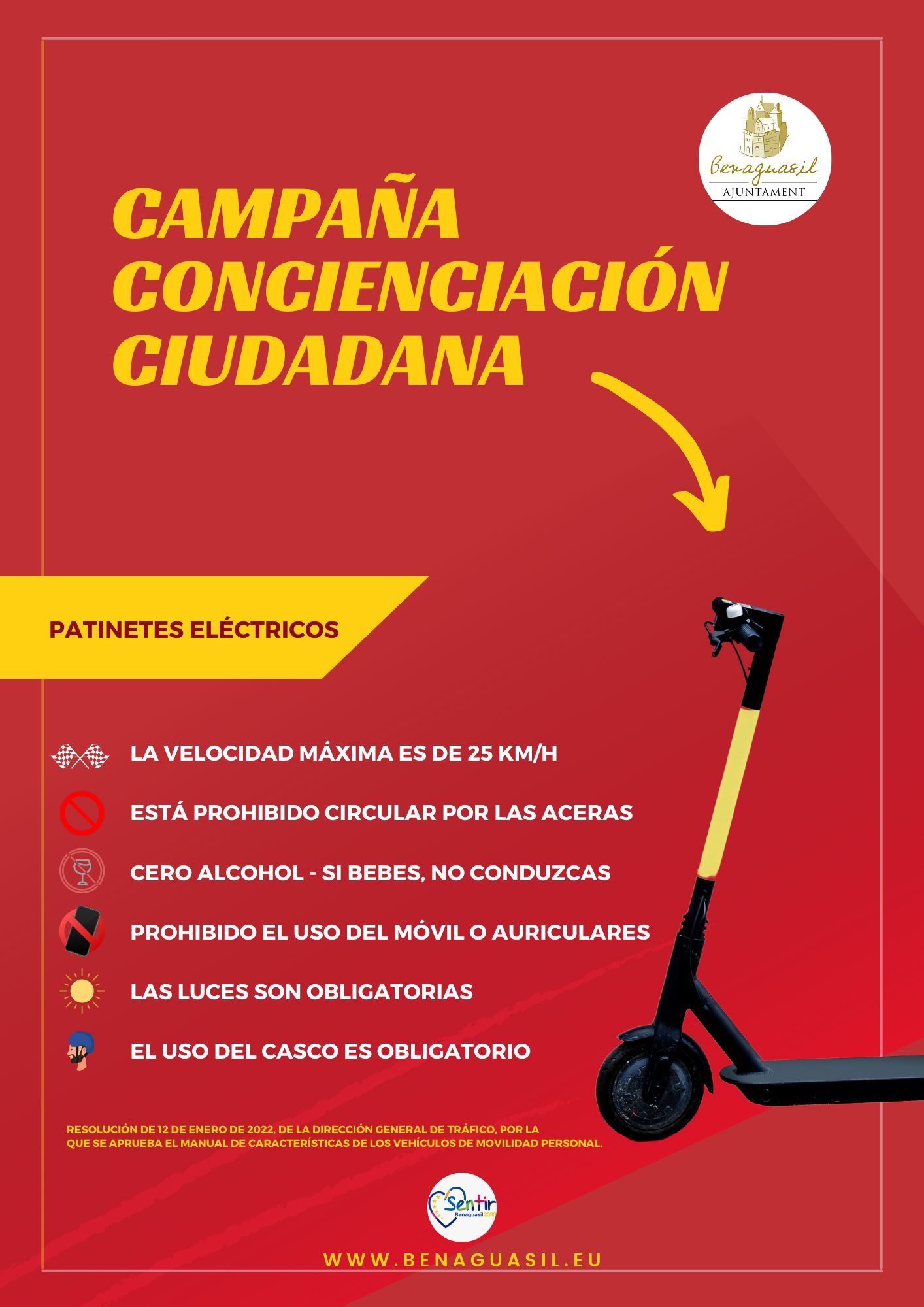 Benaguasil conciencia para conducir patinetes