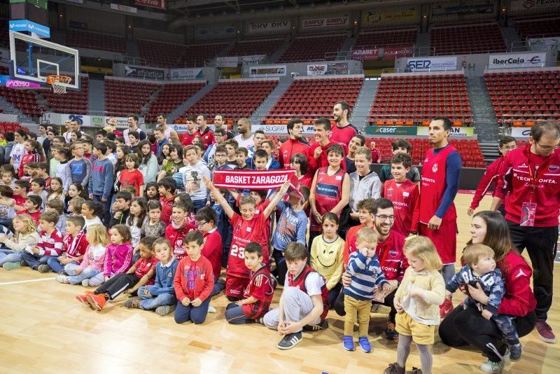 Entrenamiento a puerta abierta del Tecnyconta Zaragoza