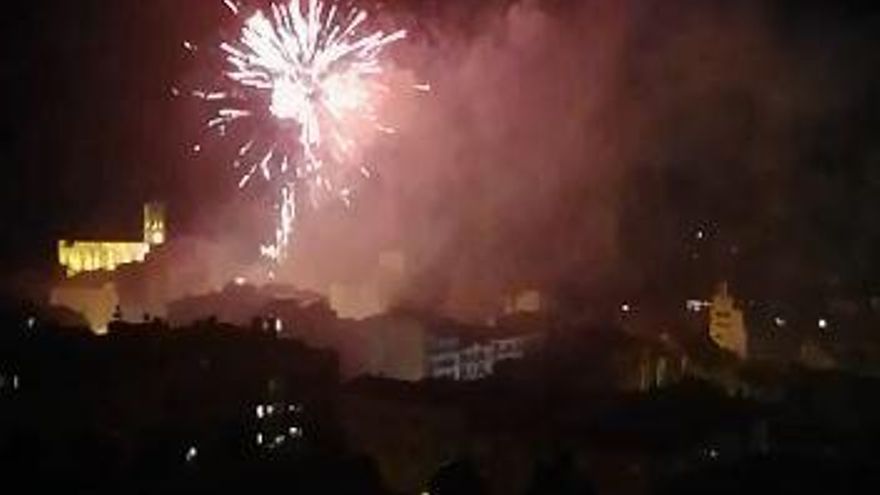 Castell de focs des del parc Puigterrà