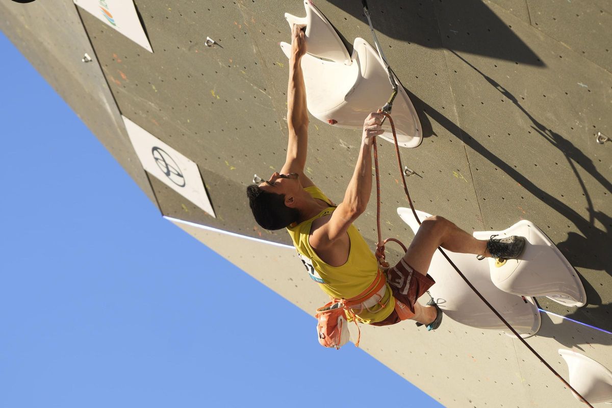 orge Díaz-Rullo, escalador professional, en la final del Campionat d'Espanya 2024