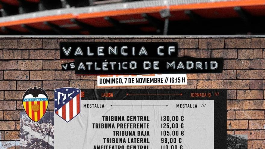 Valencia atletico madrid entradas