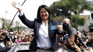 Keiko Fujimori, la líder opositora acusada de corrupción en Perú.