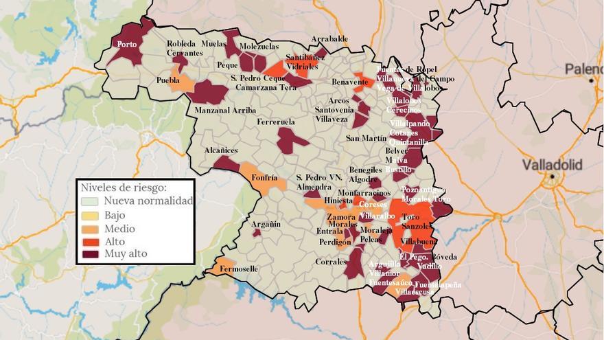 Mapa de contagios del 31 de agosto.