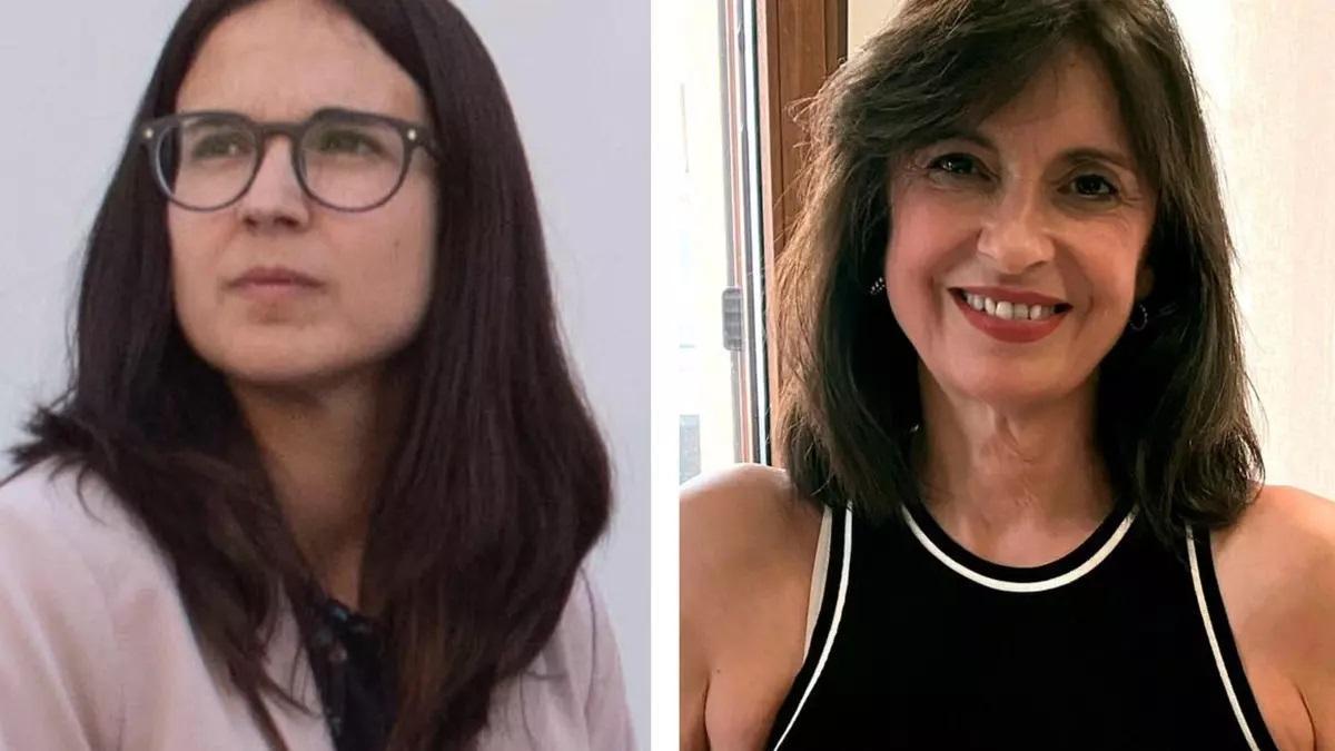 La presidenta saliente, Nuria Mengual, y la entrante, Carmen Gómez.