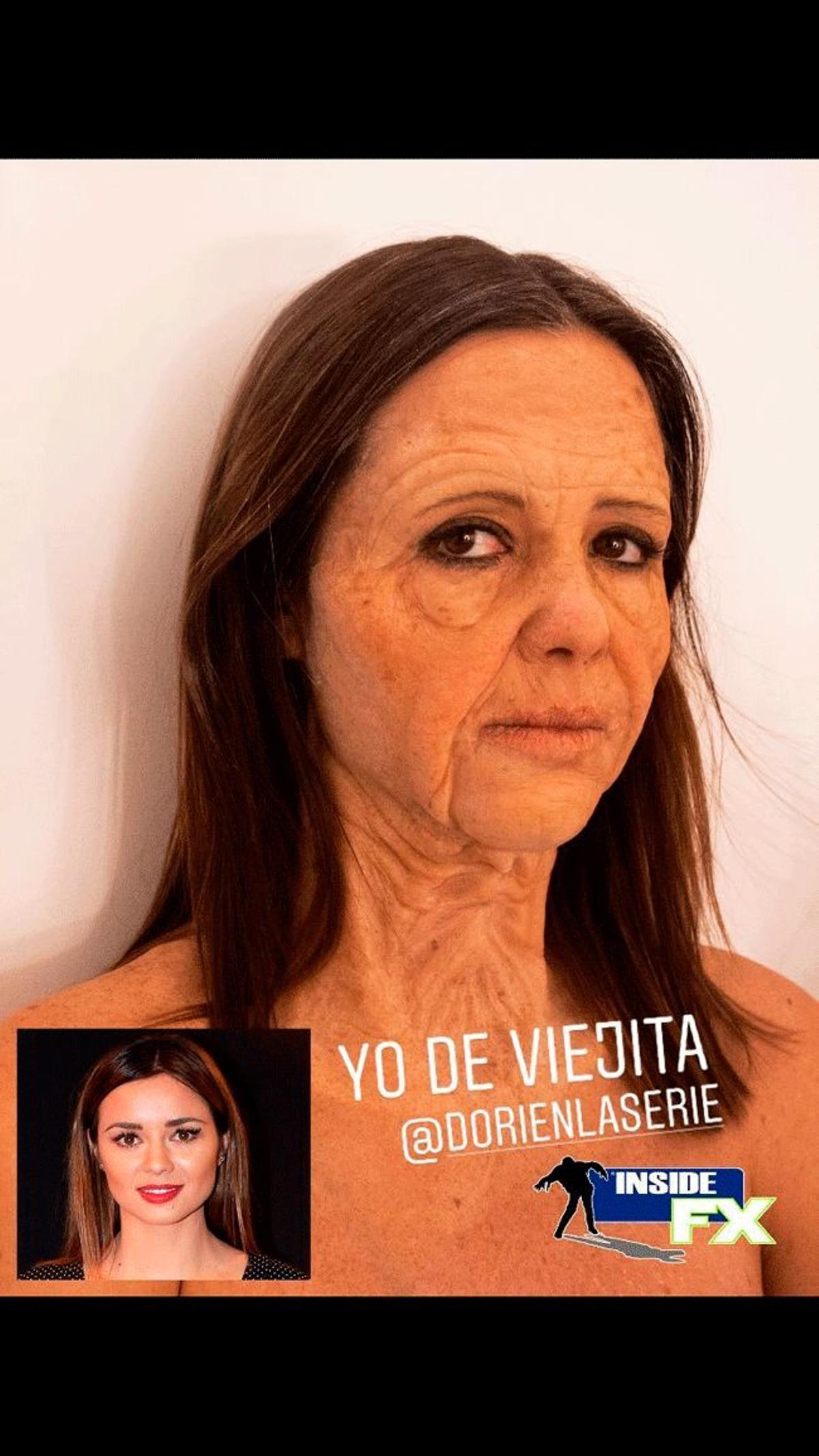 Dafne Fernández y su imagen más envejecida