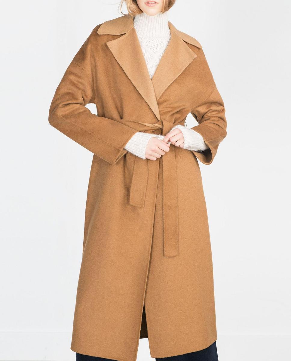 Abrigo camel, Zara (49,99 €)