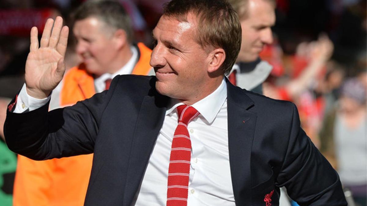 Brendan Rodgers, durante un partido del Liverpool