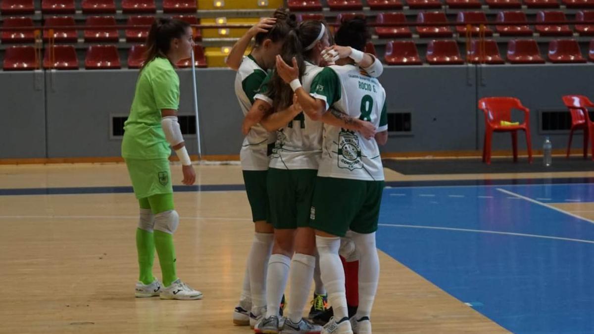 El Cajasur Deportivo Córdoba celebra uno de los goles marcados en la presente temporada.