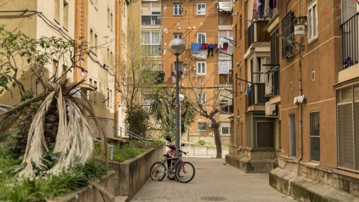 Calle del distrito de Nou Barris de Barcelona.