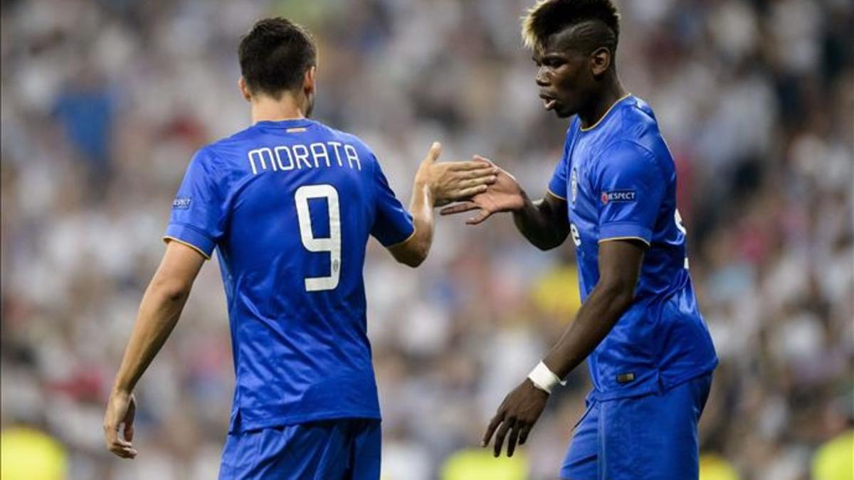 Morata y Pogba quieren seguir en Turín.