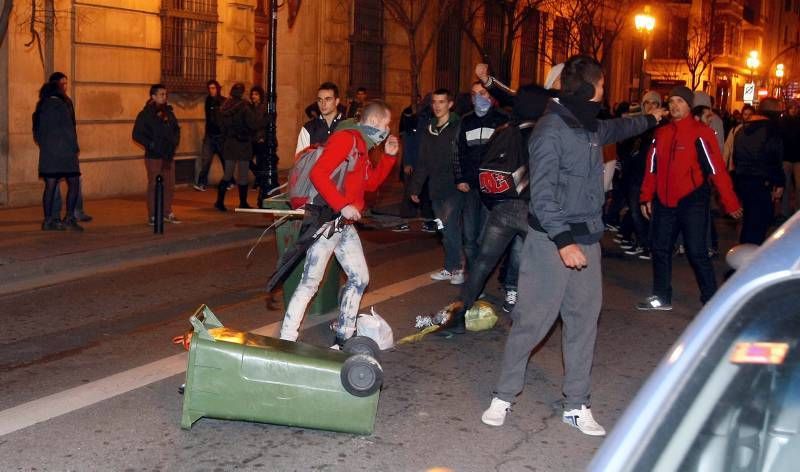 Fotogalería de los incidentes en Zaragoza