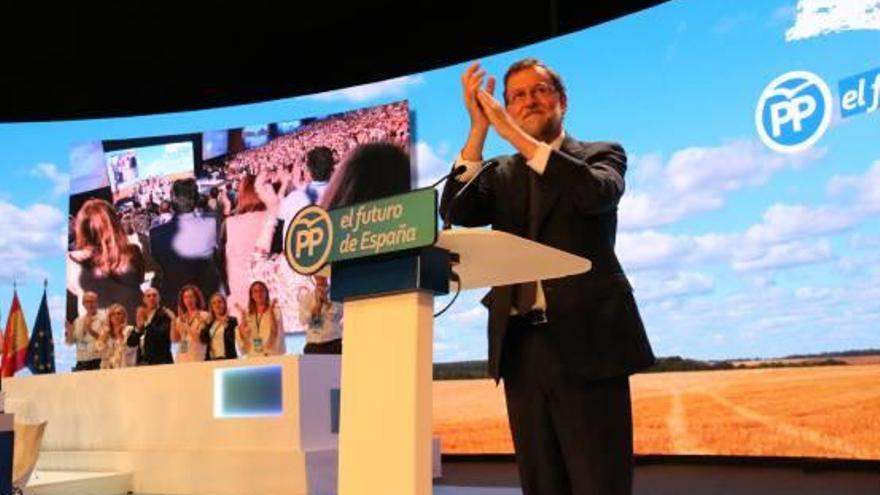 Rajoy en la seva intervenció en l&#039;últim congrés del PP, on també va deixar el lideratge del partit