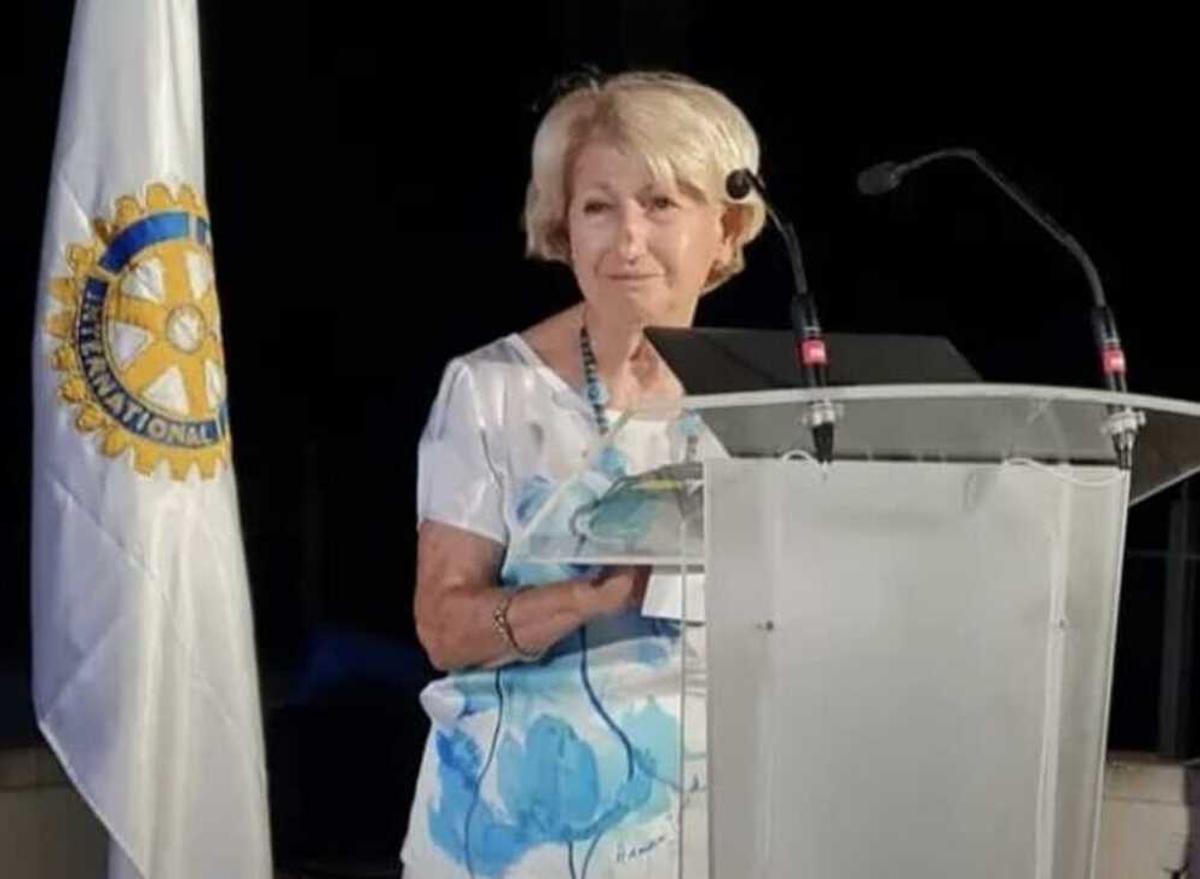 La doctora Valentina Moggi en un acto del Rotary Club en Malllorca