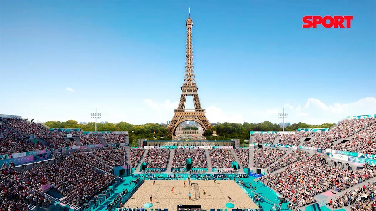 Los anillos olímpicos llegan a la torre Eiffel