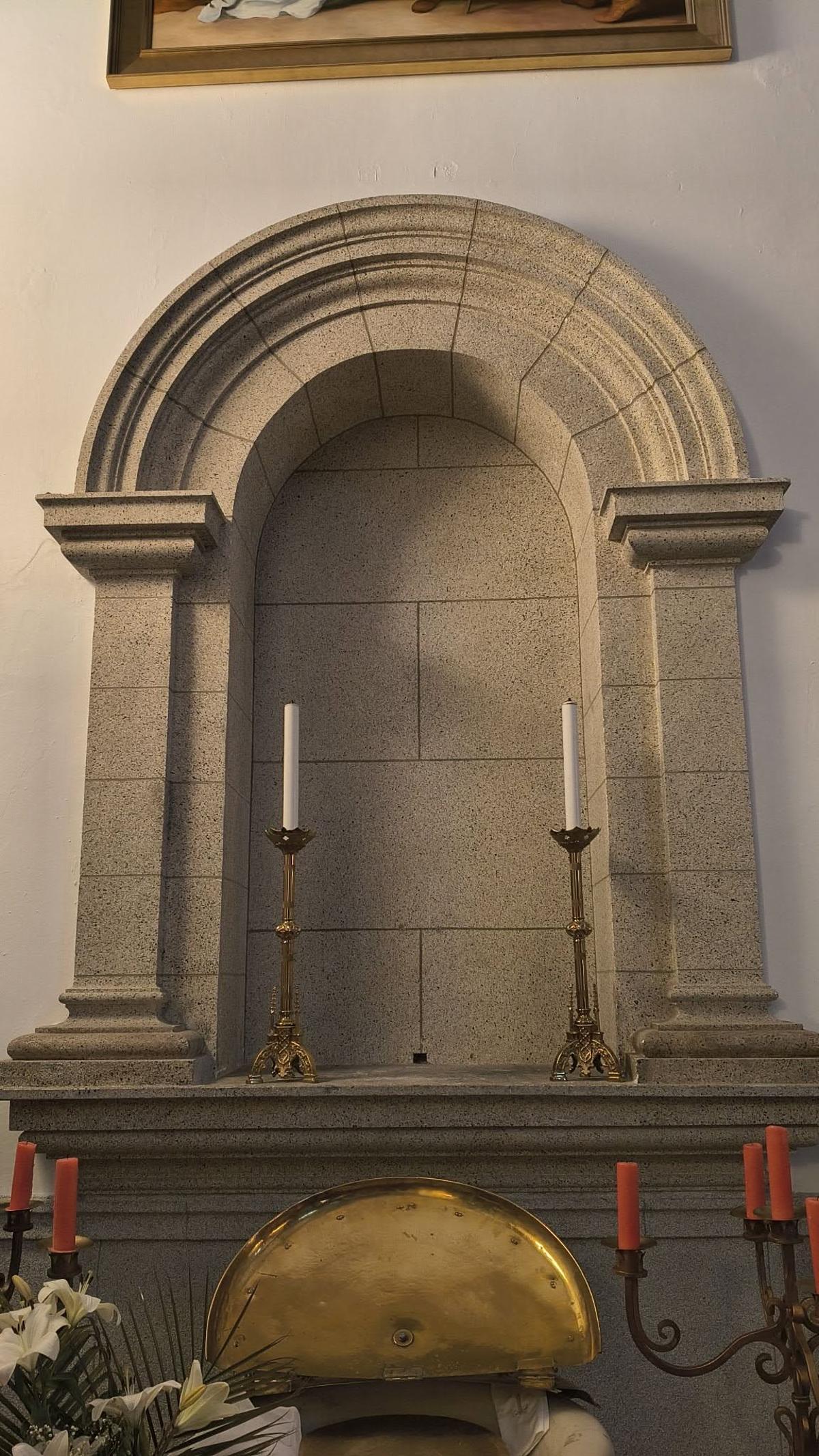 Ubicación de la imagen en la iglesia de Santa María.