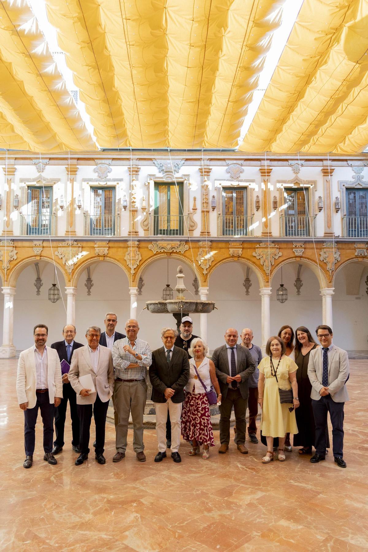 Representantes de la Diputación y las entidades culturales que han firmado los convenios.
