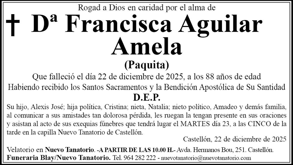 Dª Francisca Aguilar Amela