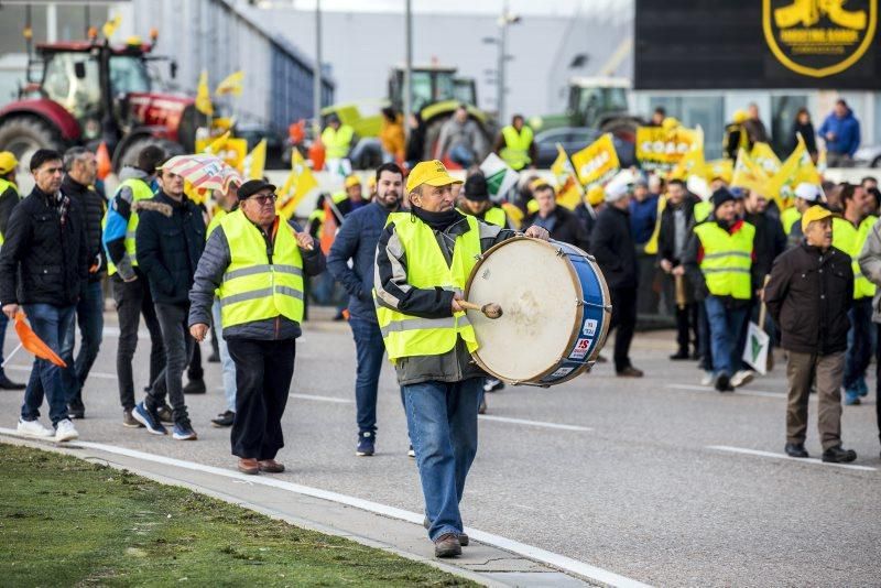 Manifestación de agricultores en Zaragoza