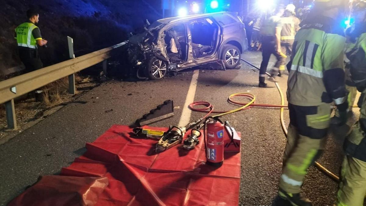 Dispositivo de emergencias tras el accidente.