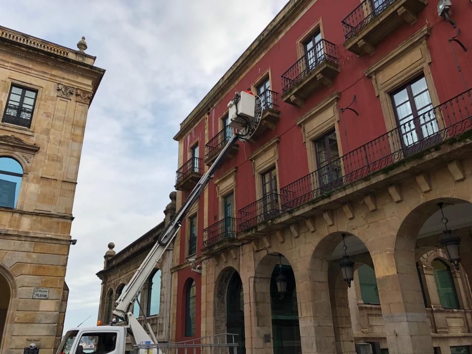 Gijón prepara sus luces de Navidad