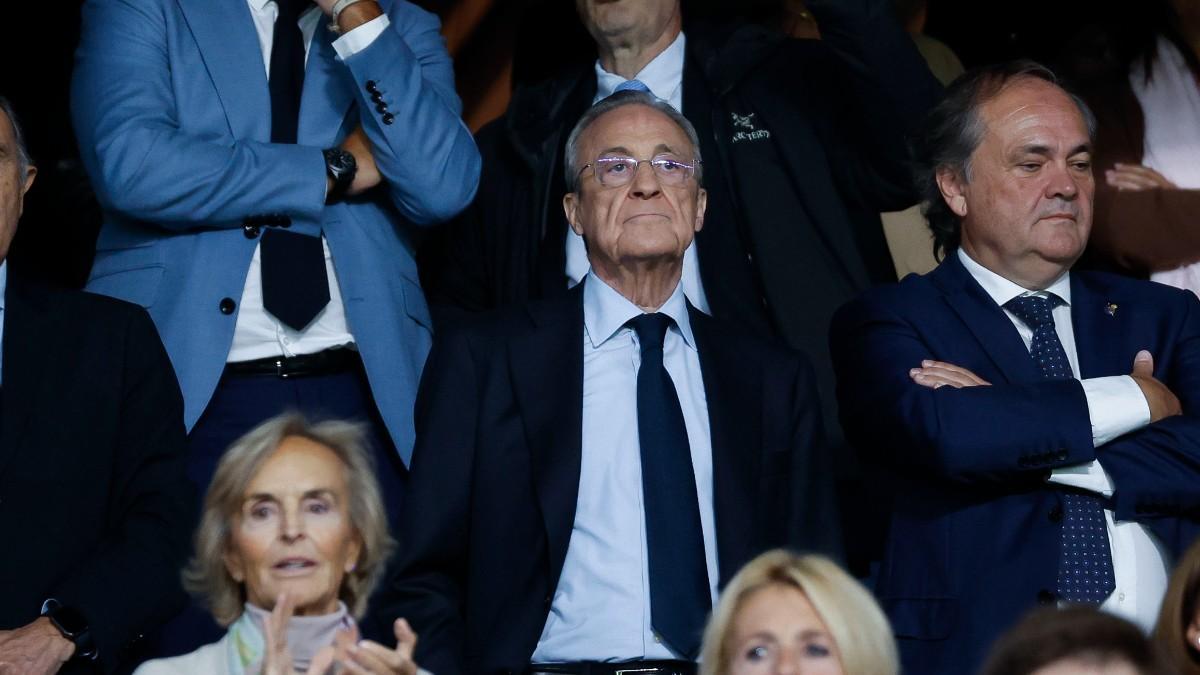 Florentino Perez injured while watching his team in Anoeta