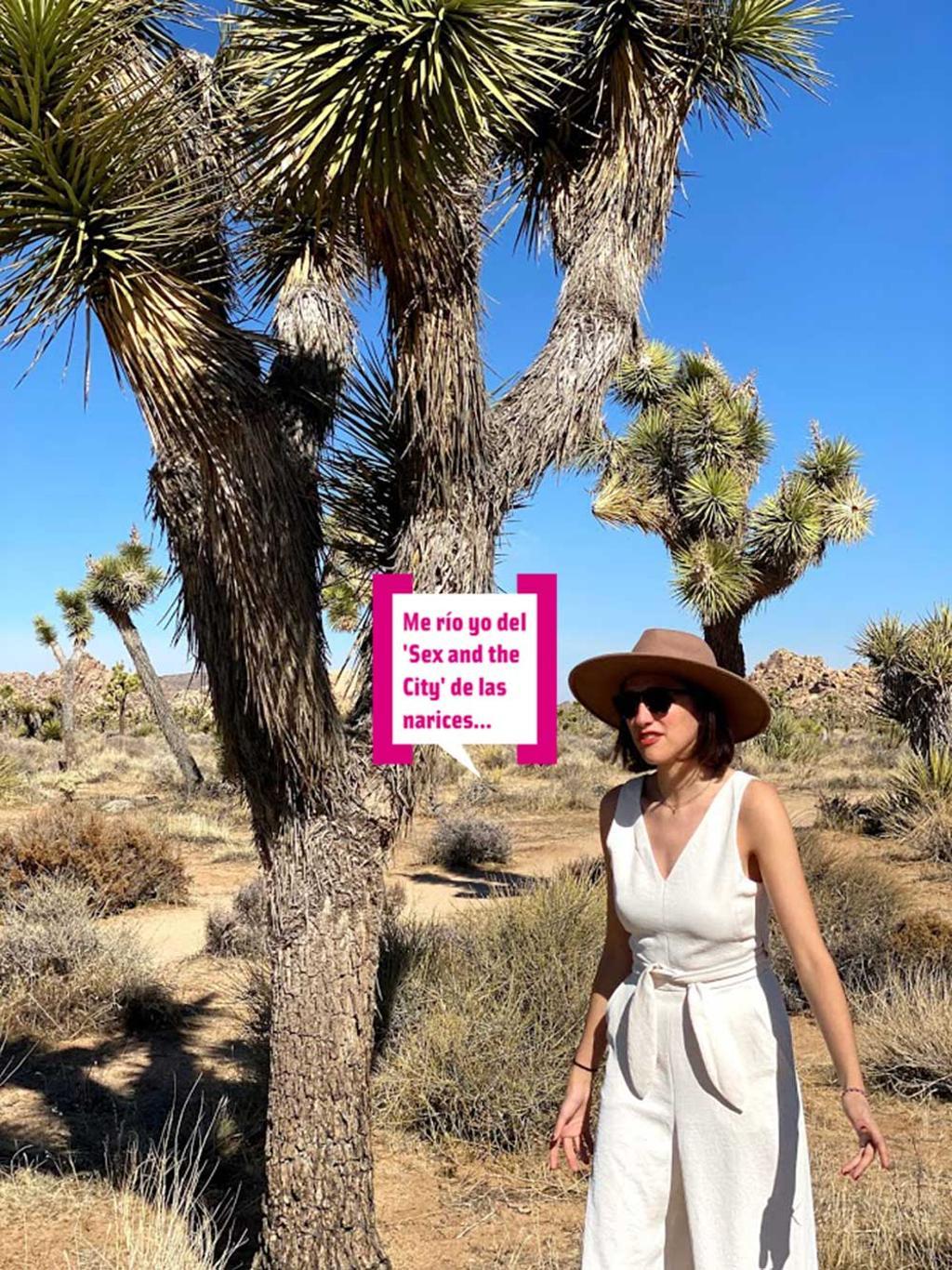 Carmen Raya con bocadillo Cuore en el desierto