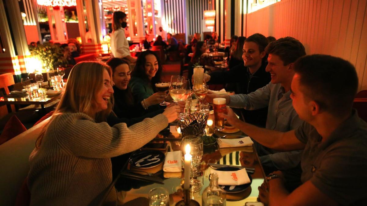 Cenas de Navidad en restaurantes.