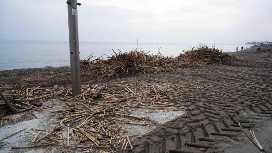 Porras pide &quot;precaución&quot; en las playas de Málaga por los restos de las cañas