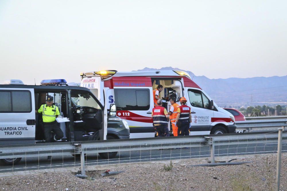 Accidente de camión cargado de carne congelada