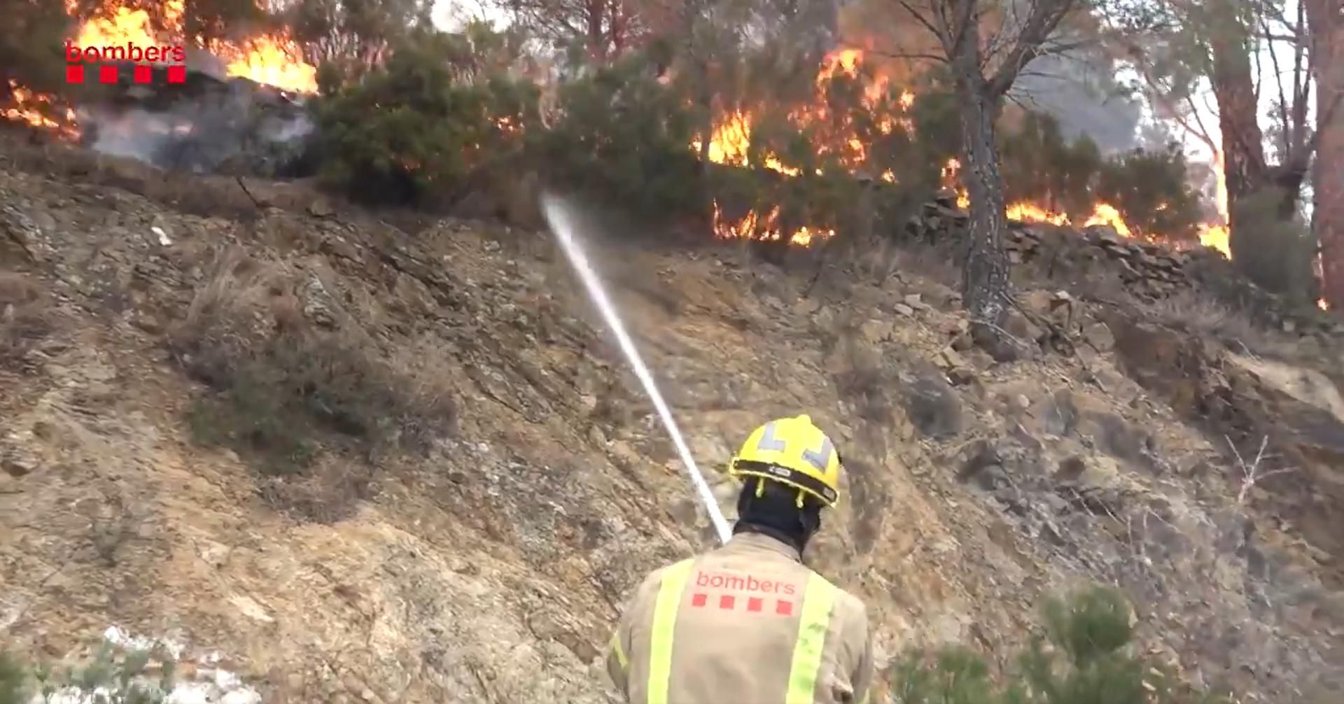 L'incendi que ha cremat a Portbou els dies 16 i 17 d'abril