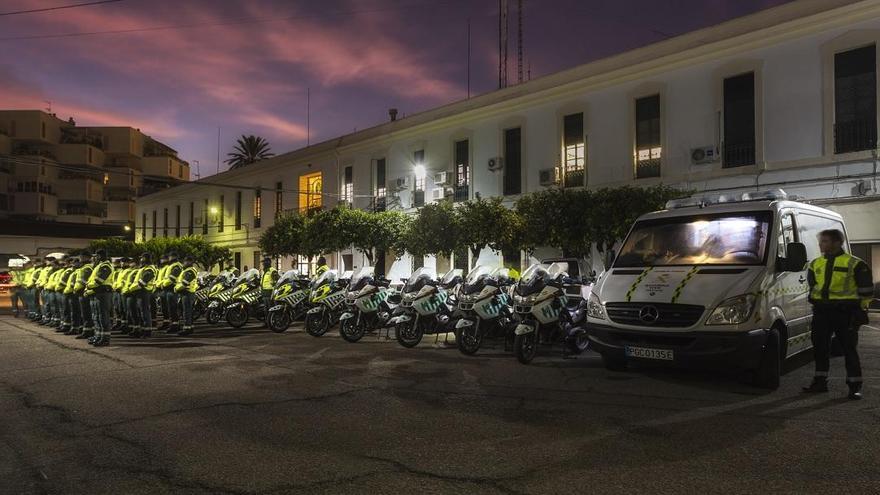 La Escuela de Tráfico de la Guardia Civil tiñe de amarillo y verde las carreteras de la provincia