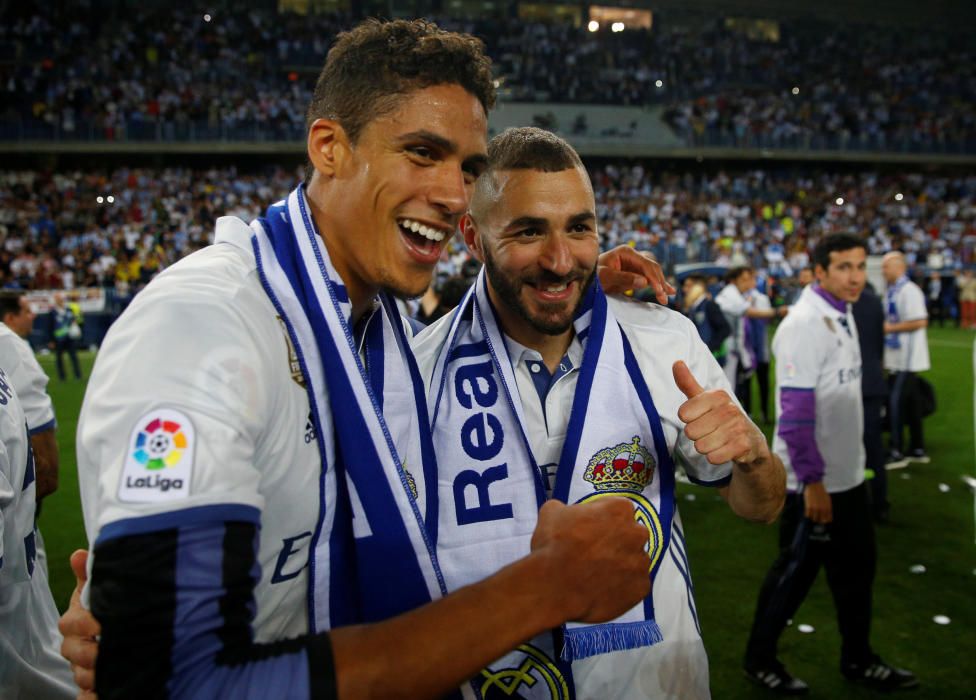 El Real Madrid celebra la Liga en Málaga