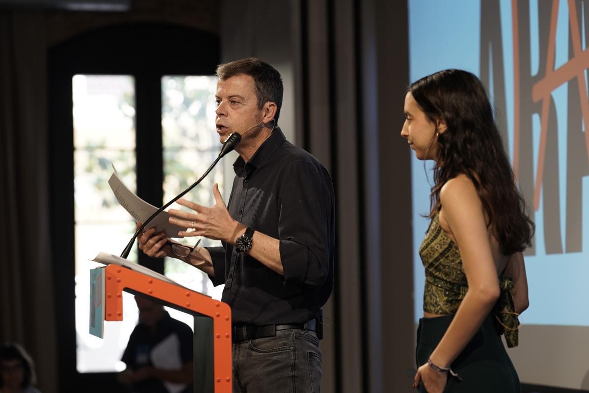 Francesc Mauri y Maria Serra, presentadores del acto 'El Futur és ara'.