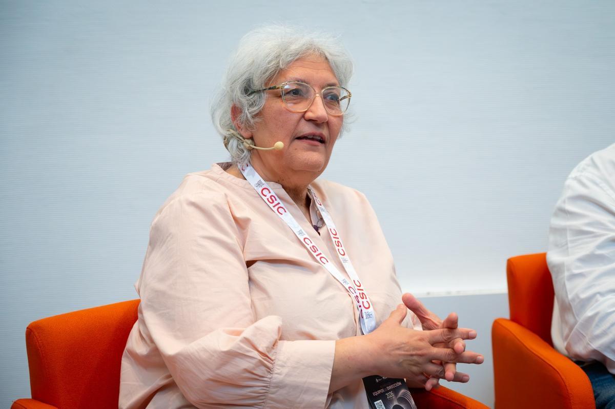 Juana Gallar, presidenta del Instituto de Neurociencias de Alicante, durante la jornada