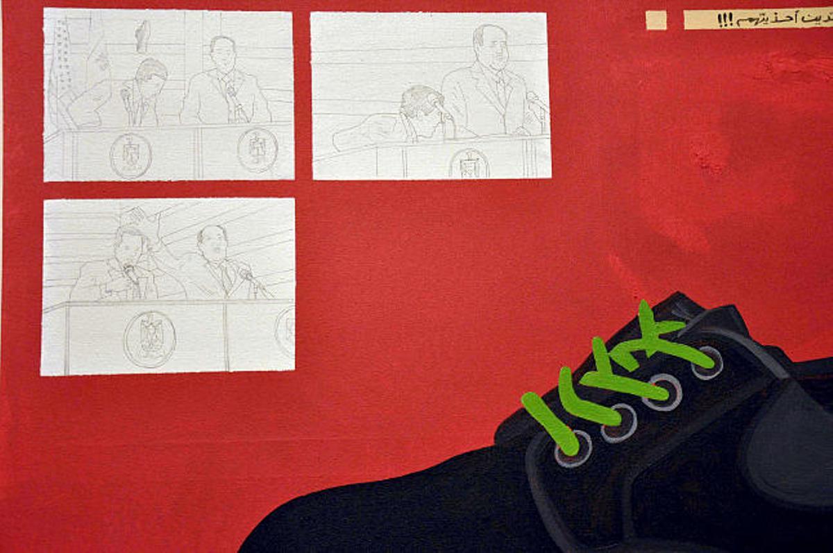 El zapato volador de Bush inspira una exposición en Egipto