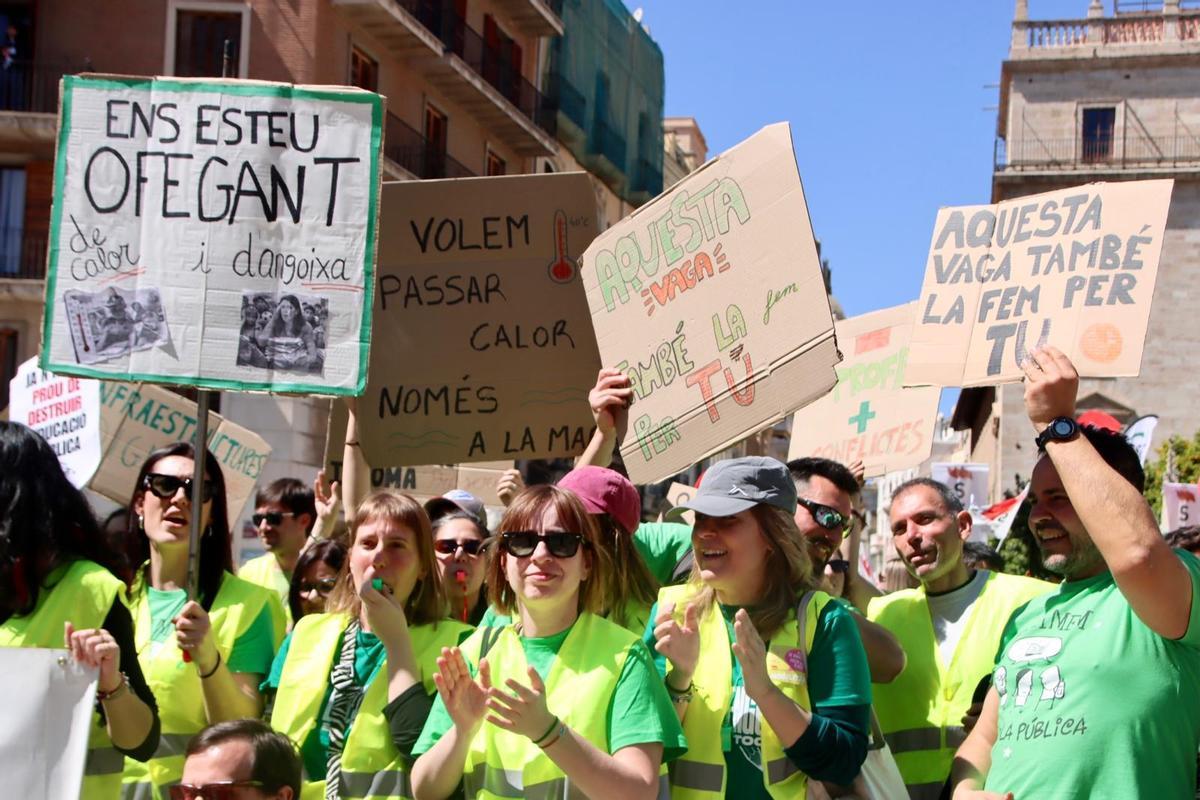 Imagen de la manifestación de la huelga de profesores del pasado 31 de marzo