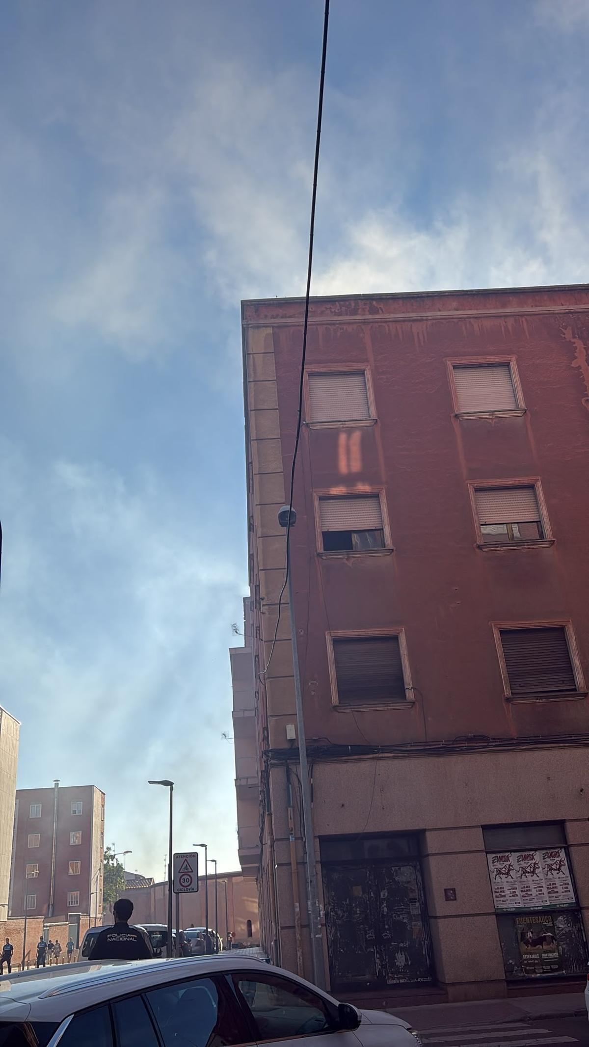 Fuego en los edificios abandonados de Zamora
