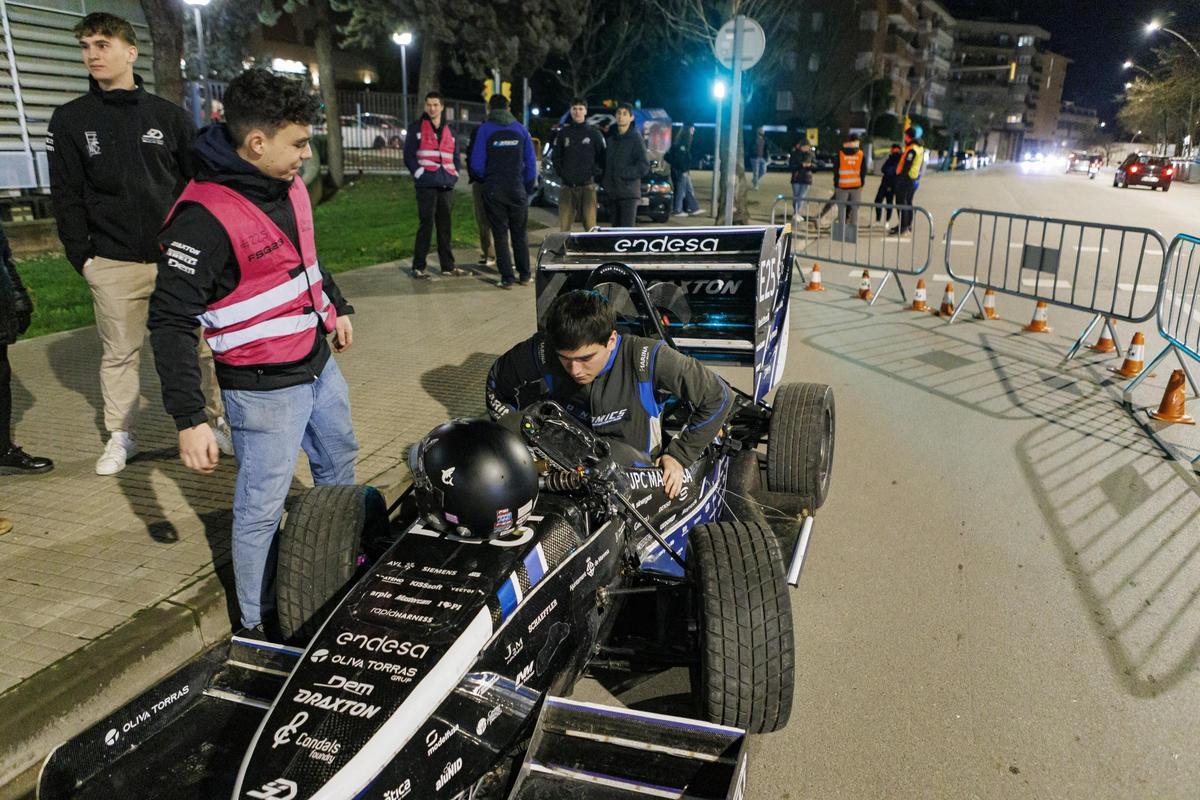 Un moment de la prova davant de la UPC