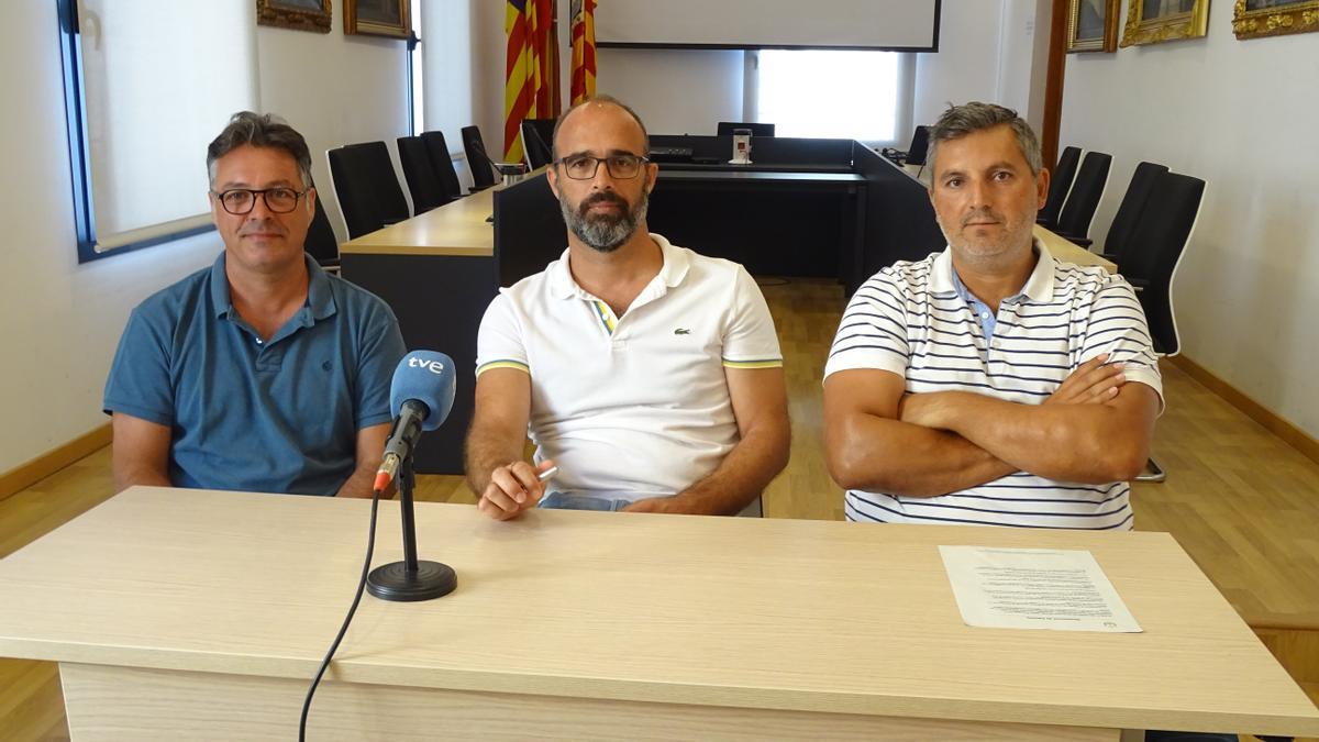 Sebastià Adrover, Jaume Monserrat y Pedro Acosta.