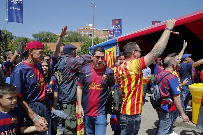 La fan zone del FC Barcelona en Madrid