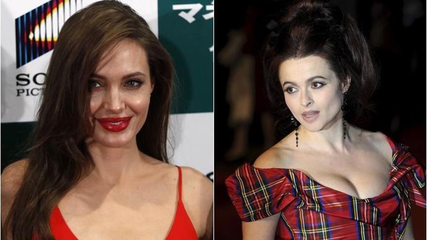 Las actrices Angelina Jolie y Helena Bonham Carter.