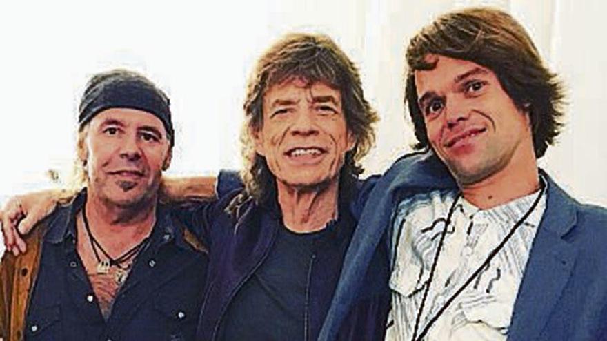 Javier Vargas, Mick y John Jagger.