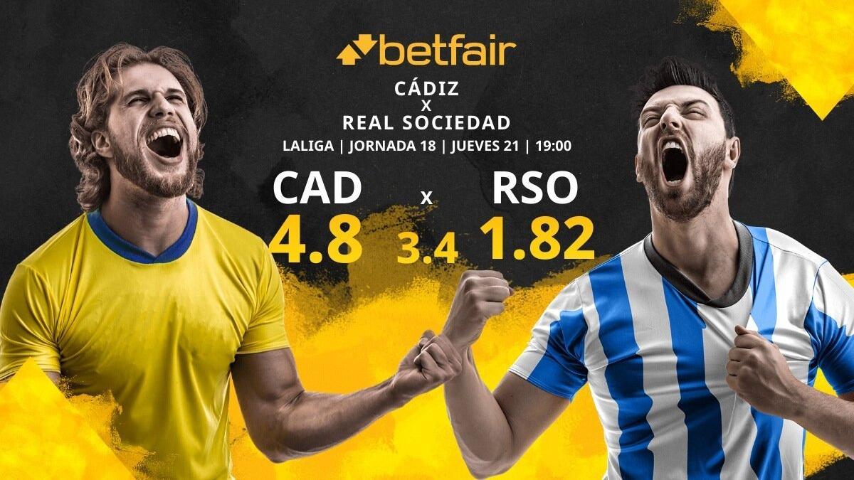 Cádiz CF vs. Real Sociedad: horario, TV, estadísticas, clasificación y pronósticos