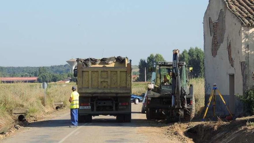 Trabajos en la carretera.