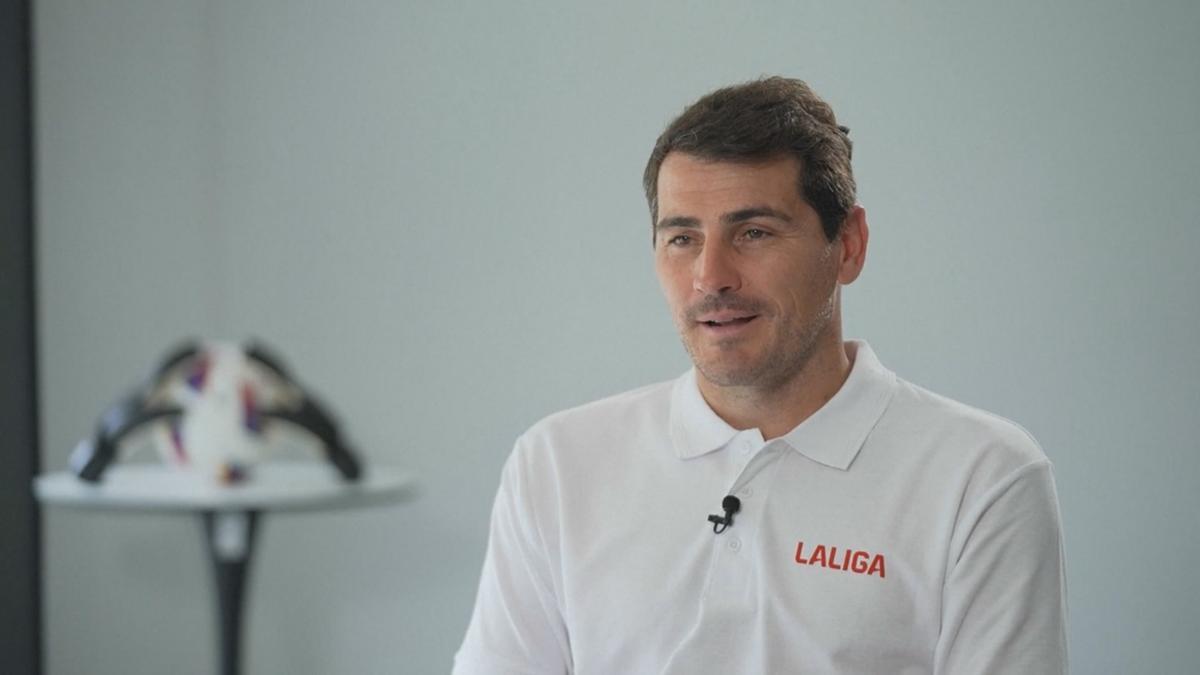 Iker Casillas durante la entrevista.