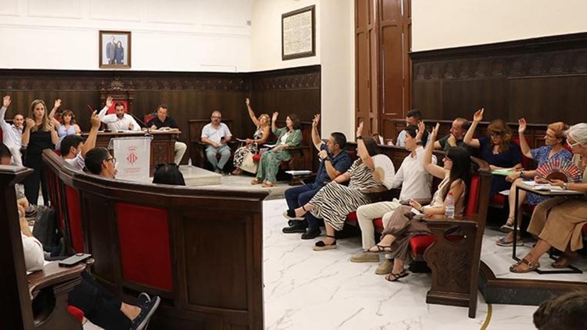 Un momento de la votación en el pleno,