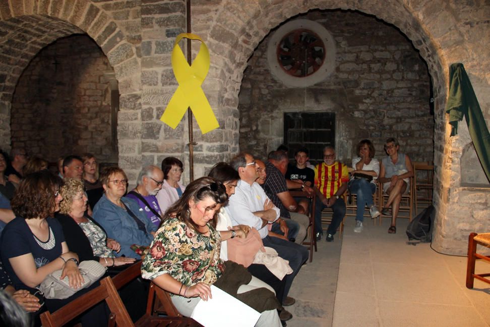 Quim Torra a l'església de Sant Julià a Sant Mateu de Bages